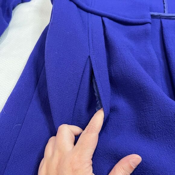 Tibi Purple Wool Snap Button Dress Pea‎ Coat Sz 6 - Picture 10 of 11
